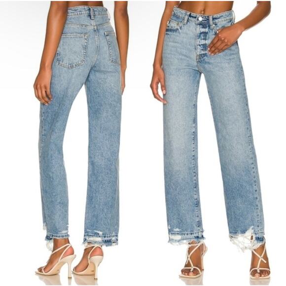 Revolve Lovers and Friends Ryan-High Straight Raw Hem-Size 32 - Picture 1 of 8